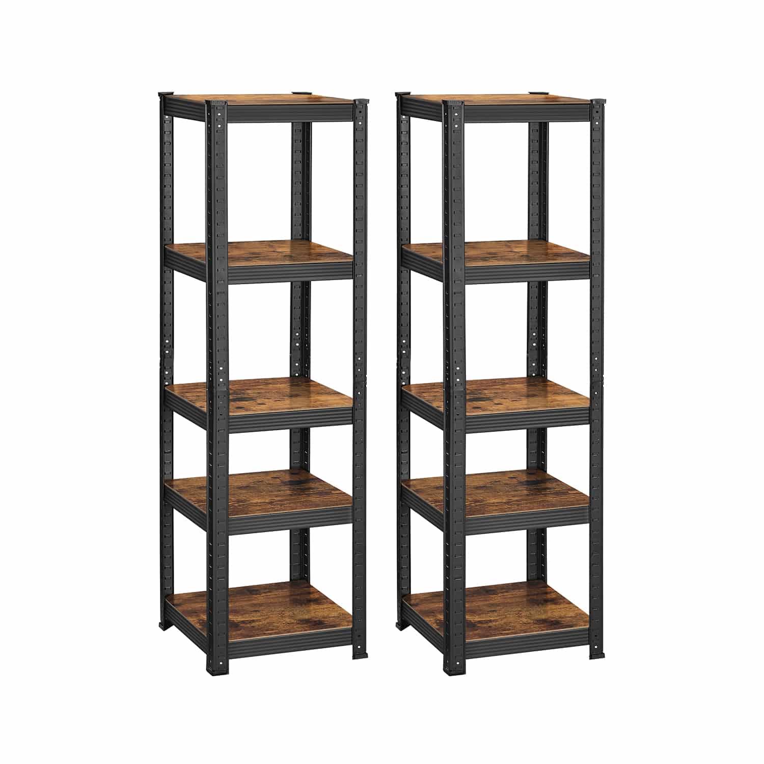2er Set Schwerlast-Regal schmal mit 5 Ablagen-B34GLR037B02 2er Set Schwerlast-Regal schmal mit 5 Ablagen-B34GLR037B02