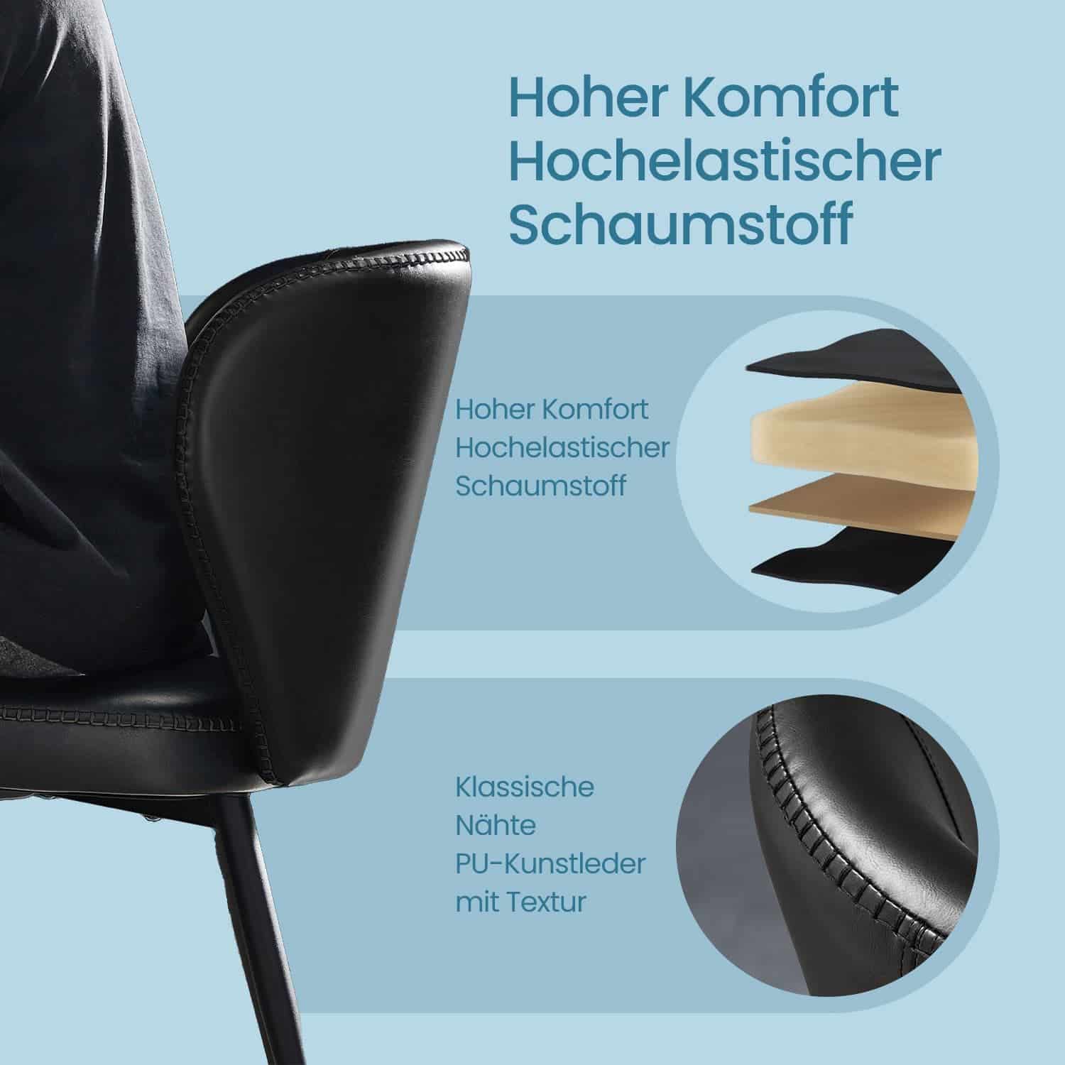 EKHO Kollektion - Esszimmerstühle 2er Set tintenschwarz EKHO Kollektion - Esszimmerstühle 2er Set tintenschwarz