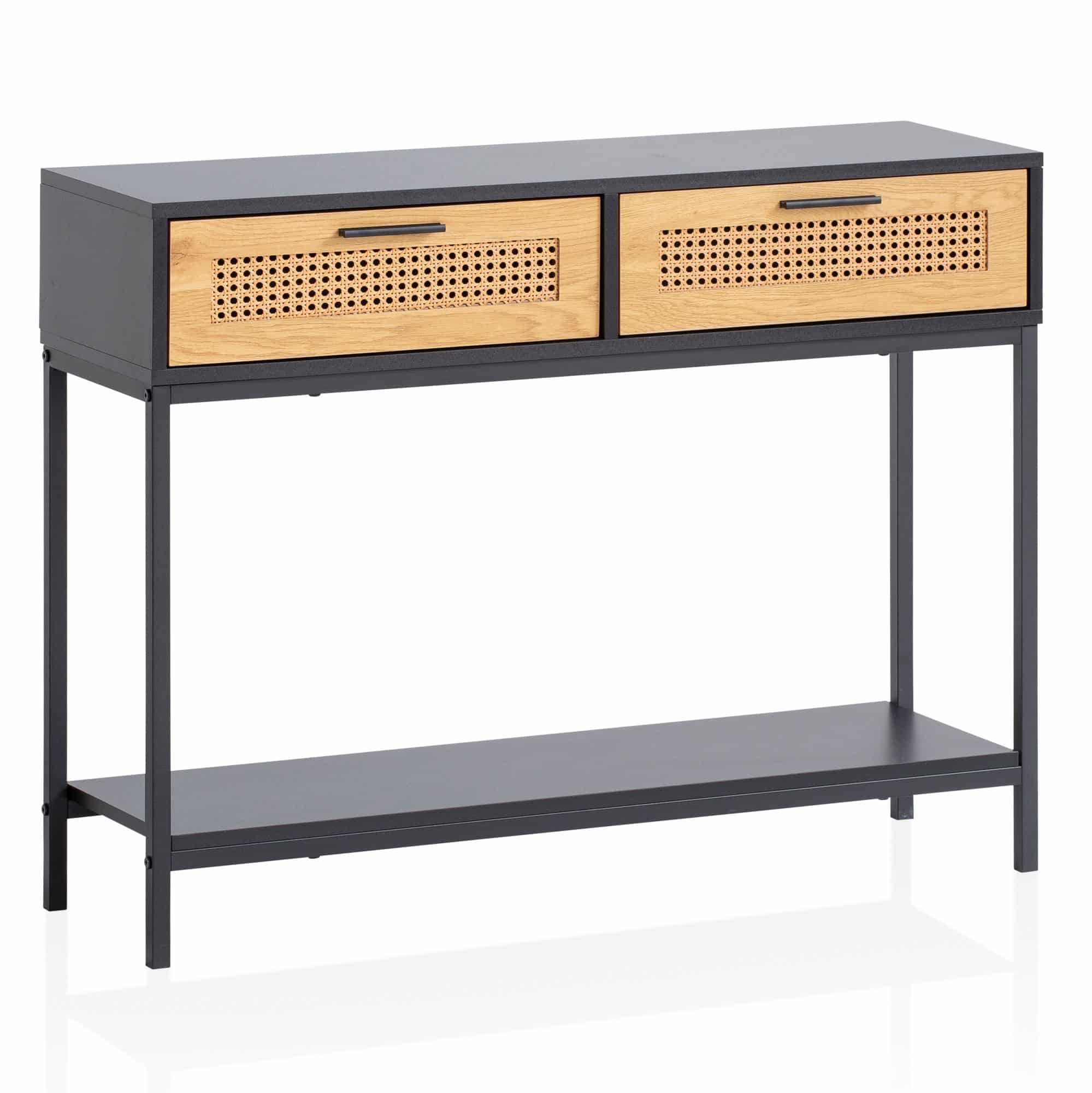 Konsolentisch Schwarz 100x30x75 cm Design Anrichte Flur Konsolentisch Schwarz 100x30x75 cm Design Anrichte Flur