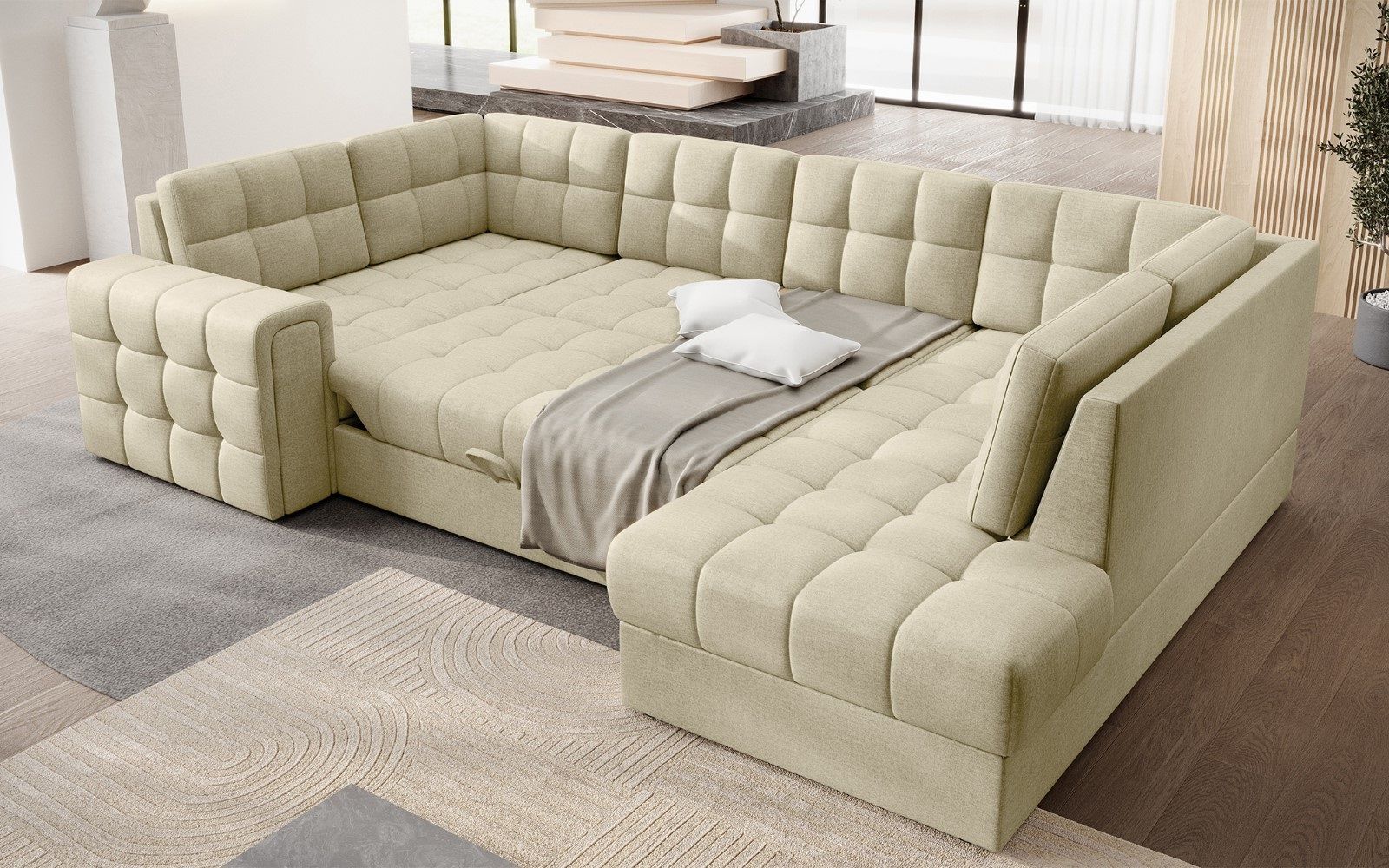 Wohnlandschaft Blewett Monolith mit Schlaffunktion von Eltap