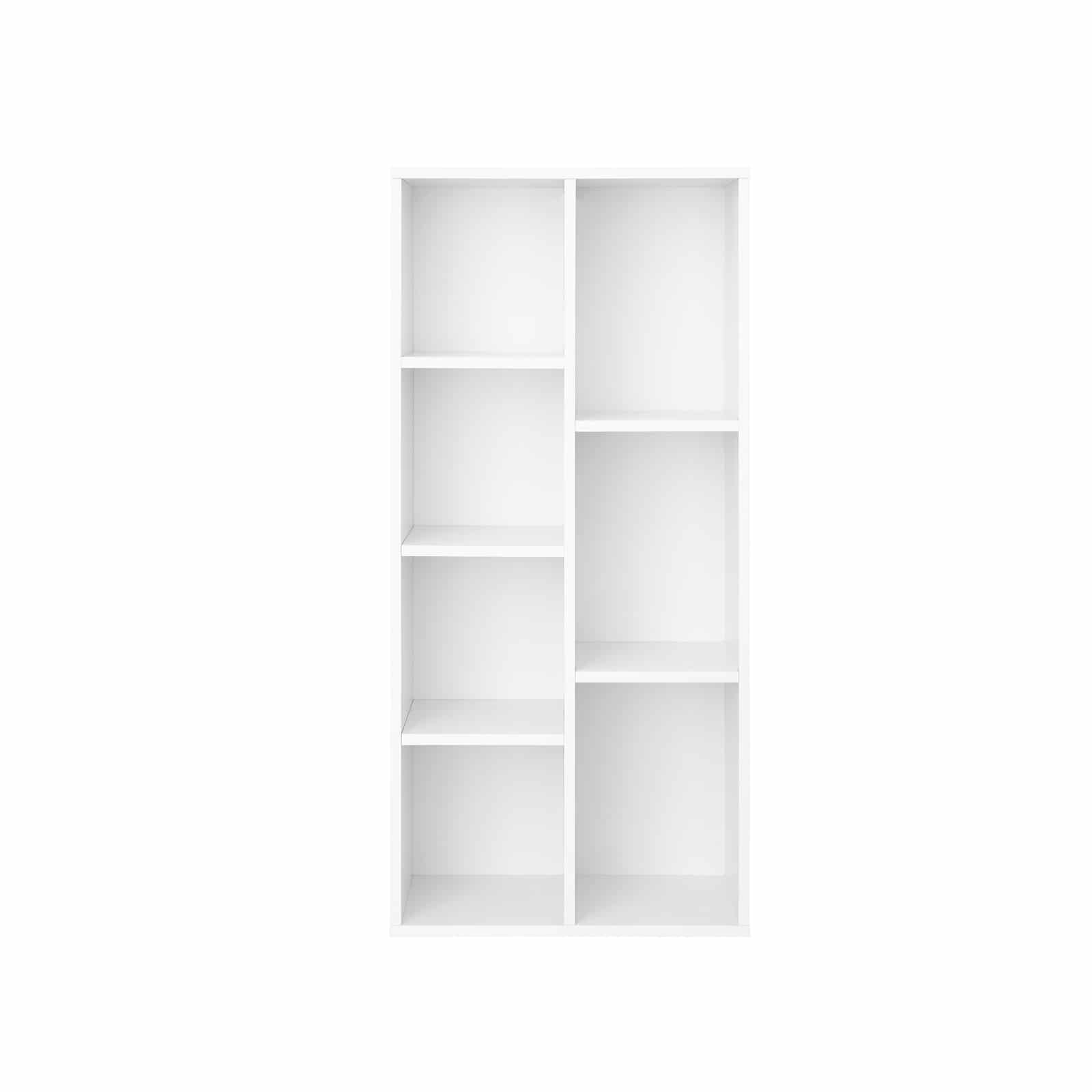Wooden-7-Grid-Bookcase-LBC27WT-6jAiDltpAePsFk Schlichtes Bücherregal 7 Fächer Weiß
