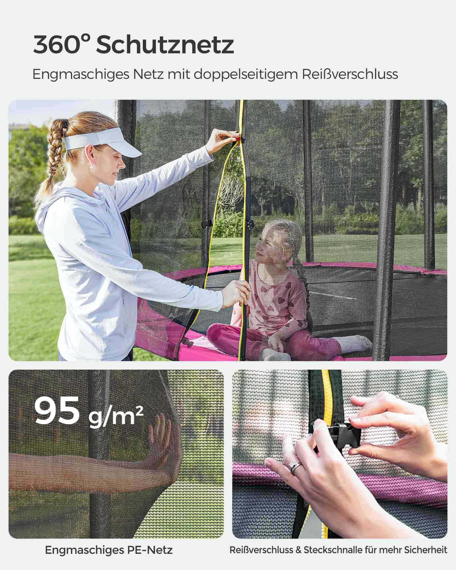 Trampolin Ø 305 cm mit Sicherheitsnetz pink-STR101P01 Trampolin Ø 305 cm mit Sicherheitsnetz pink-STR101P01