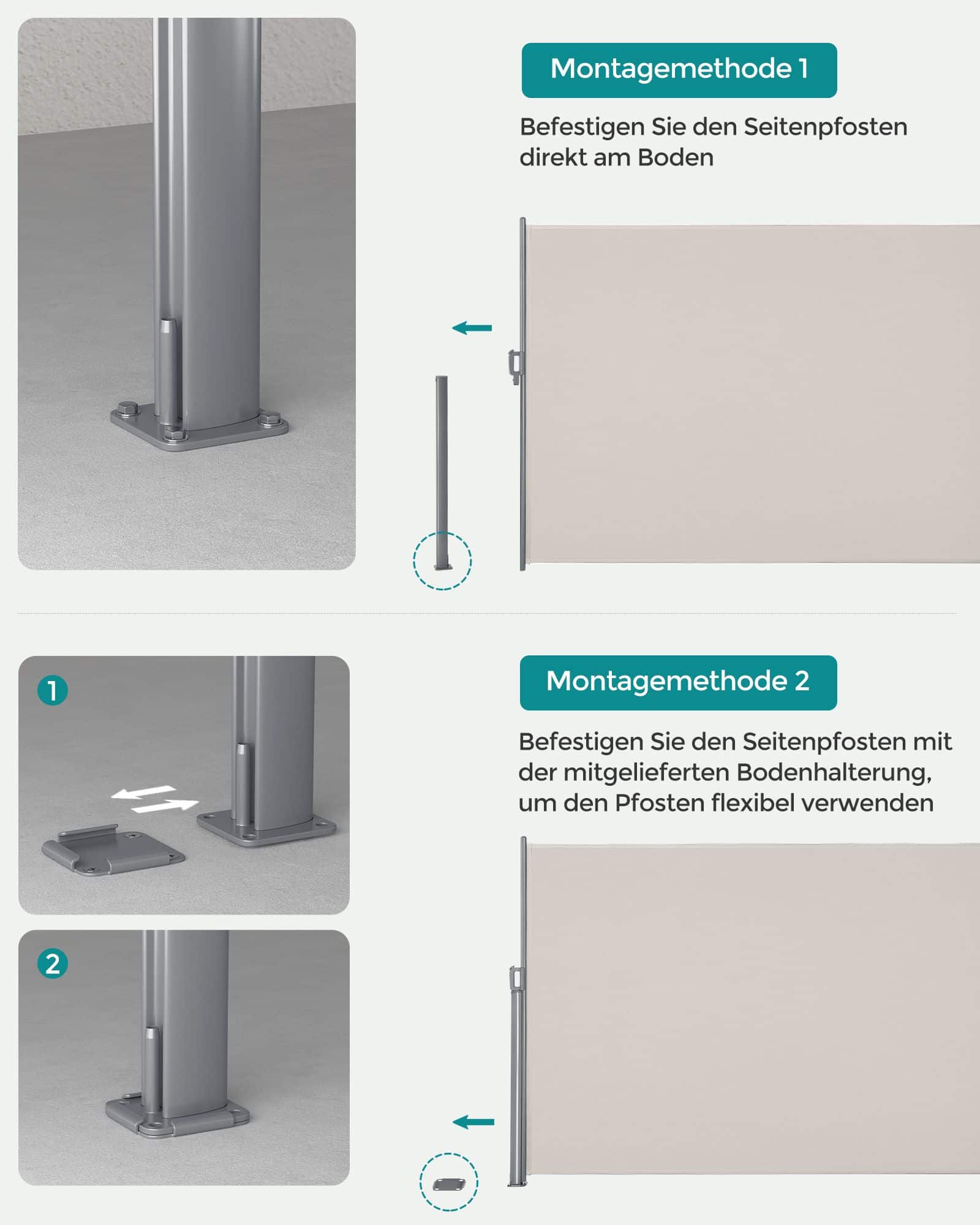 Seitenmarkise für Sicht- und Sonnenschutz-GSA165E Seitenmarkise für Sicht- und Sonnenschutz-GSA165E