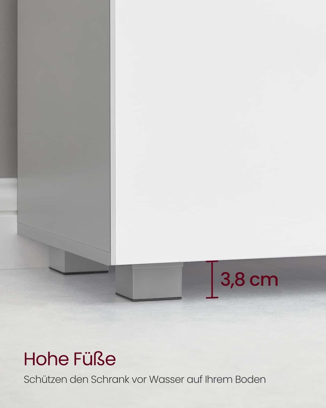 Kollektion - Waschbeckenunterschrank 30 x 60 x 63,8 cm mit 2 großen Schubladen Taubengrau-wolkenweiß