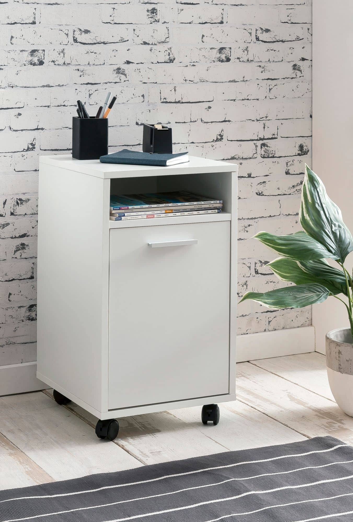 50122-WOHNLING-Rollcontainer-Katsu-33x38x59-5-cm-_20yFxTXmKpS2PX Rollcontainer WL5.928 Weiß 33x60x38cm Schubladenschrank Büro Container