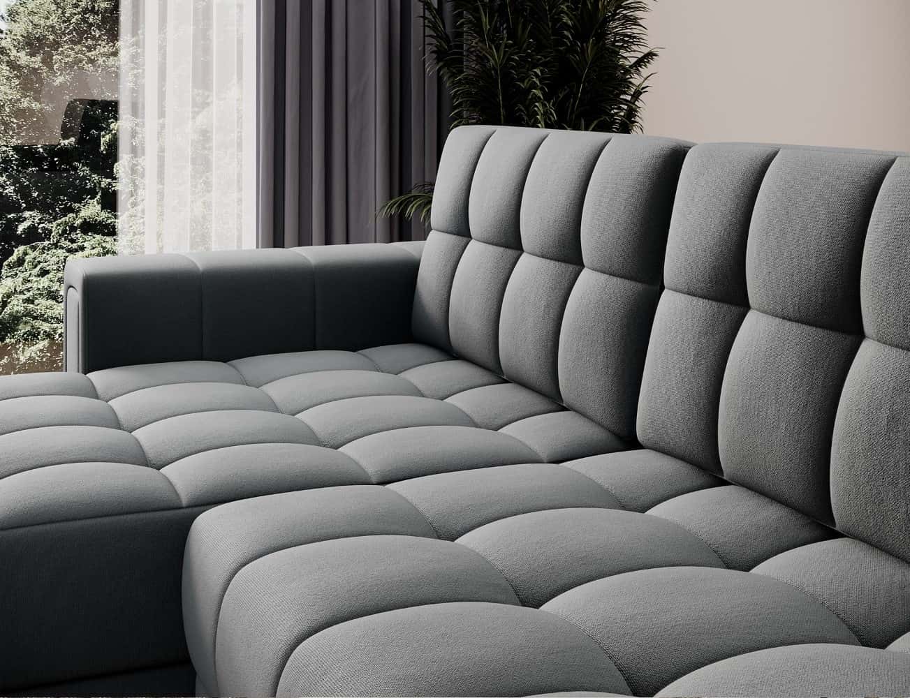 Ecksofa Blenvi mit Schlaffunktion & Bettkasten | Sola | Eltap | beidseitig montierbar