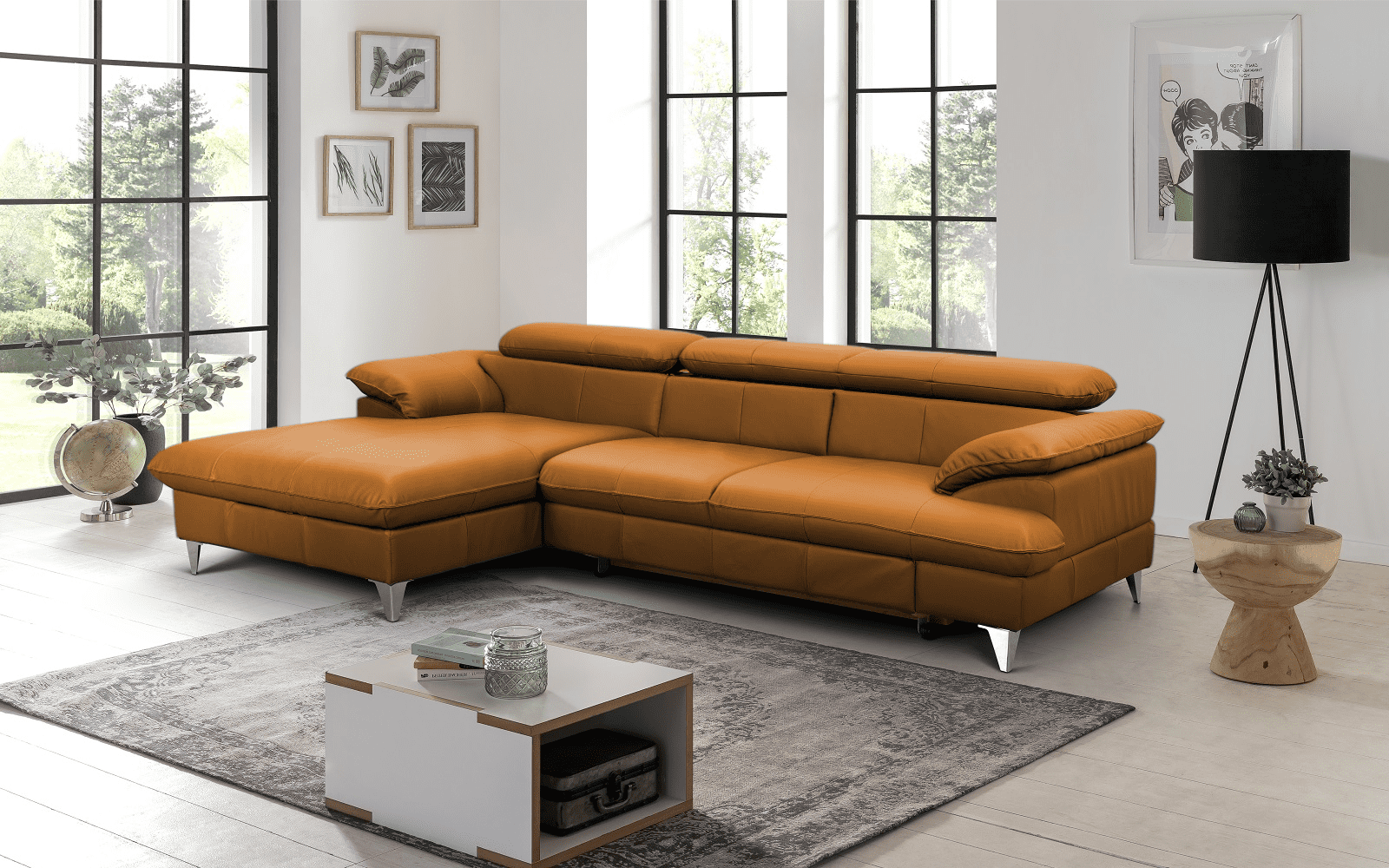 David Ecksofa Echtleder – Schlafsofa mit Bettkasten David Ecksofa Echtleder – Schlafsofa mit Bettkasten