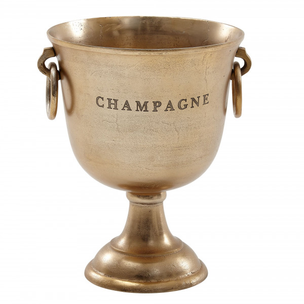 Champagnerkühler Gold 28,5x37,5x28,5 cm Aluminium Massiv Sektkühler Groß