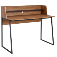 Schreibtisch Eiche / Schwarz 120x61,5x100 cm Bürotisch Modern