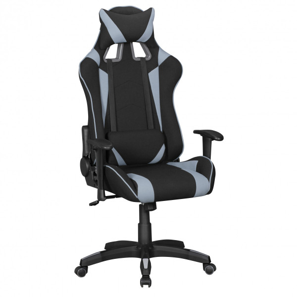 ® SCORE - Gaming Chair mit Stoff-Bezug in Schwarz/Grau