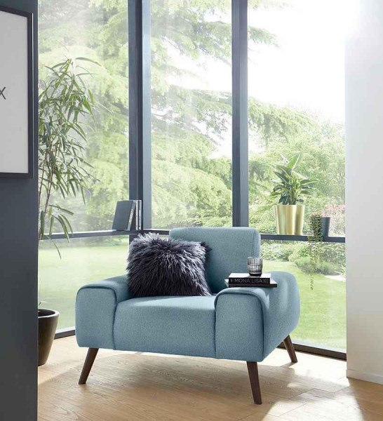 Fashion Sessel Blau Luxus-Webstoff