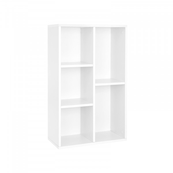 Bücherregal mit 5 Fächern Weiß