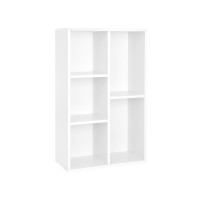 Bücherregal mit 5 Fächern Weiß