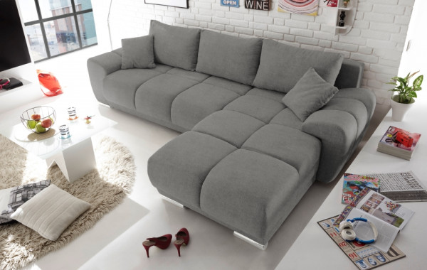 Komfort in Anthrazit: ED Exciting Design Sofa Anton mit Schlaffunktion und Bettkasten