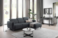 Sofa Belmont Anthrazit Flachgewebe - Ed Exciting Design Komfortsofa