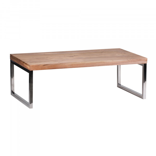 Couchtisch GUNA Massiv-Holz Akazie 120 cm breit Wohnzimmer-Tisch Design dunkel-braun Landhaus-Stil Beistelltisch
