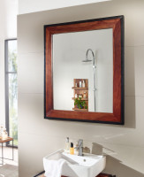 Badezimmerspiegel Sheesham Massivholz 86x102x2,5 cm Design Wandspiegel