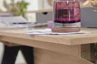 Design Schreibtisch mit Schubladen MASSA Bürotisch Sonoma / Grau 120 cm