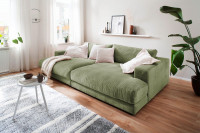 Elegantes Big Sofa Madeline in beruhigendem Olivgrün