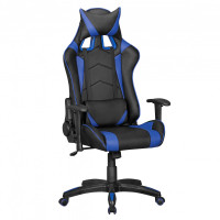 SCORE - Gaming Chair aus Kunstleder in Schwarz/Blau
